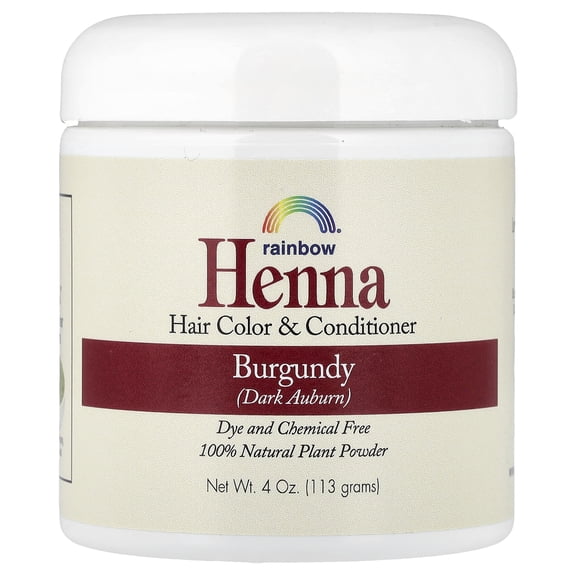 Rainbow Research Henna, Hair Color and Conditioner, Burgundy (Dark Auburn), 4 oz (113 g)