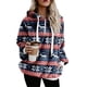 thumbnail image 2 of Sudadera De Mujer, Cómodas Telas De Poliéster Con Estampado De Patrón Navideño, Sudadera Con Capucha Suelta Para Fiestas Navideñas ANGGREK Sudadera de mujer, 2 of 6