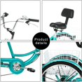 thumbnail image 4 of Adult Foldable Tricycle Cruiser Bike 26-in Wheels 7 Speed with Cargo Basket, 4 of 6