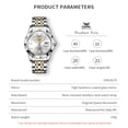 thumbnail image 4 of OPK Watches for Men Stainless Steel Business Dress Luxury Big Large Face Waterproof Quartz Analog Men Watches with Date Wrist Men Watch Reloj para Hombre, 4 of 12