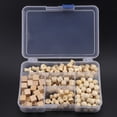 thumbnail image 1 of 180 Uds. Chinchetas de madera Nautral, chinchetas decorativas, herramienta DIY de 10mm, 1 of 11
