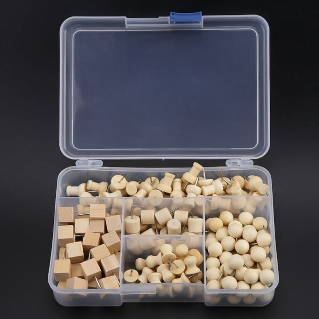 180 Uds. Chinchetas de madera Nautral, chinchetas decorativas, herramienta DIY de 10mm