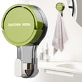thumbnail image 2 of Heavy Duty Vacuum Suction Cup Hooks for Bathroom and Kitchen - No Drill, Waterproof, Reusable & Durable Wall Hangers for Towels, Loofahs, and Coats - Works on Glass and Tile, 1Pc,Green, 2 of 9