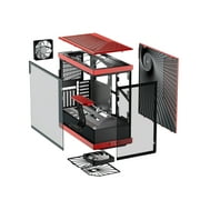 HYTE Y40 Modern Aesthetic Panoramic Tempered Glass Mid-Tower ATX Computer Gaming Case with PCIE 4.0 Riser Cable Included, Red