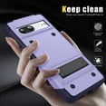 thumbnail image 5 of Allytech Google Pixel 7A Case + 3Pcs Google Pixel 7A Screen Protector, Heavy Duty Protective Shockproof Kickstand Case Cover for Google Pixel 7A 5G 6.1" - Lightpurple, 5 of 7