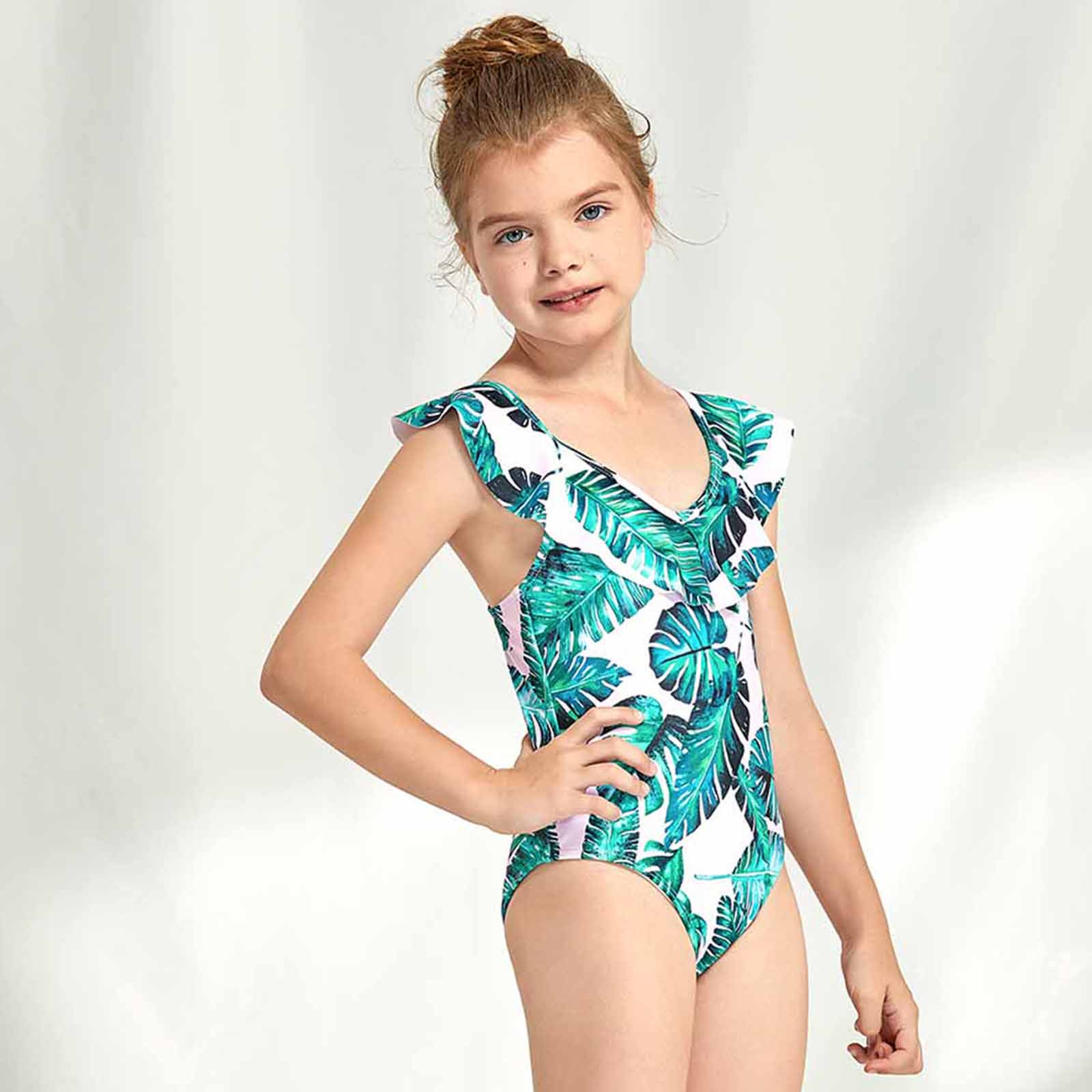 Maillot De Bain Fille Licorne Tankini/Bikini à Volants - 82% Polyester 18% Élasthanne - 3 Styles Mignons Pour Enfant