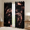 thumbnail image 2 of jejeloiu 3D Console Lovers Blackout Curtains Set of 2 (52x84 Each),Modern Video Game Window Curtains,Pink Black Geometric Curtains and Drapes For Boy,Super Cozy Room Decor, 2 of 6