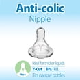 thumbnail image 3 of Nipple Dr. Brown's, silicona con corte en Y, estrecho, para biberón, paquete de 2, 3 of 9