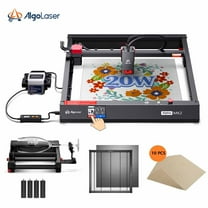 Algo Alpha MK2 All-in-One 22W Engraver, Smart Touch Screen, Air Assist, Honeycomb, Roller, Raisers & Plywood for Engraving Cutting, Machine for DIY and Business