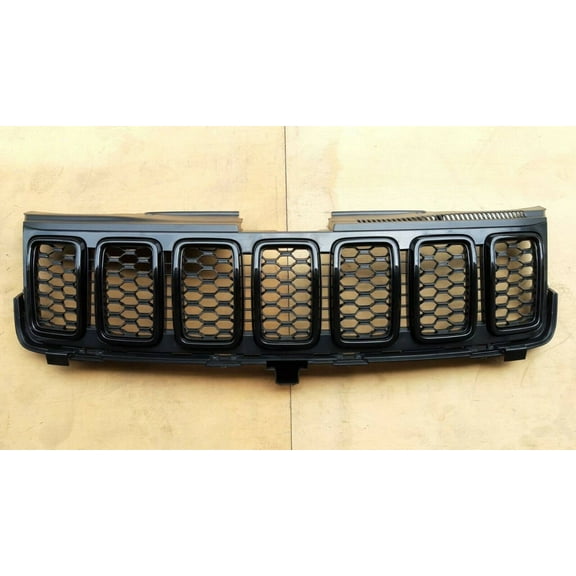 Front Grille Assembly & Gloss Black Trim Ring For Jeep 2017-2020 Grand Cherokee
