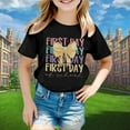 thumbnail image 2 of LEKDFST Back to School Graphic Tees for Girls Boys Pre Kindergarten 1st 2nd 3rd Grade First Day of School T-Shirts Unisex Kids Short Sleeve Shirts Black 3-4 Years, 2 of 4