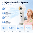 thumbnail image 3 of Tendiren Portable Handheld Misting Fan, Rechargeable Personal Mini Fan with Mist, 4 Speed Turbo Powerful Cooling Fans with Water Spray Tank for Travel, Home, Office, Outdoor, Camping, Beach (White), 3 of 9