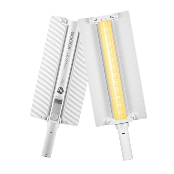Riwcyla MINI LC500 20W Handheld Photography Lamp Portable LED Light LED Wand 2470mAh Battery Built in CRI≥95 2500K,8500K Dimmable 11 FX Effects Support Wireless Remote Control with Barndoor Grip Ha