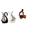 thumbnail image 1 of estatua de cisne,Figuras de cisne,estatuas,decoración del hogar,fiesta de bodas,Figura de pensador abstracto,Estatua de pensador abstracto,decoración para el hogar,Figura humana decorativa, 1 of 8