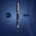 thumbnail image 3 of Pluma estilográfica Waterman Expert negra brillante con borde dorado de 23 quilates, 3 of 7