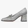 thumbnail image 2 of FSJ Women Dress Square Closed Toe Loafer Shoes Comfort Chunky High Heeled Pumps with Chain Decor Soft Color All Seasons for Lady, 2 of 6