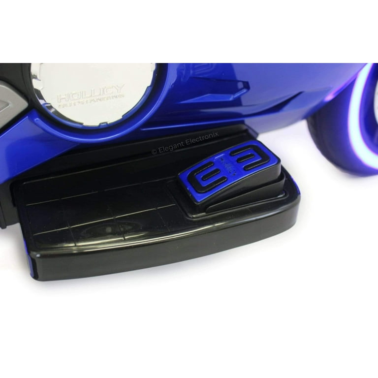 Elegant Electronix Ducati Style Kids Motorcycle LED Wheels Electric Ride on Unisex Bike 12V Blue