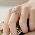thumbnail image 5 of Lakshya Jewel LLC Cubic Zirconia Oval Cut Women's Engagement aBand Ring 14K White Gold Plated, 5 of 6