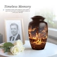 thumbnail image 6 of Music Cremation Funeral Urns For Human Ashes Adult - brown Mini Urns For Adult Ashes Set Of 4 - Adult Urns For Ashes Adult Female Mother - 1 Large Decorative Urn For Dad, 10&3 Inch, 6 of 7
