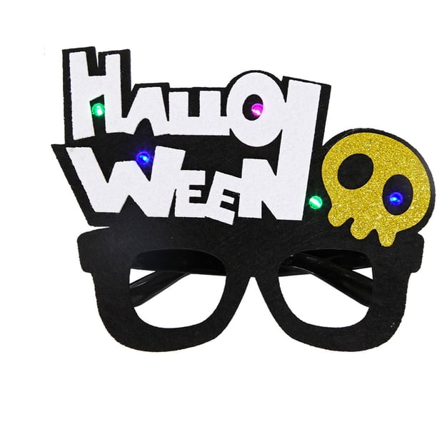 Halloween Glasses LED Glasses For Halloween Parties Cosplay Accessories Funny Holiday Glasses With Purple Accents