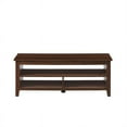 thumbnail image 2 of 48" Grooved Panel Sided Wood Coffee Table - Dark Walnut, 2 of 5
