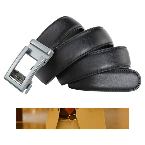 Men's Belt Waist Strap Casual Work Belt 51 Long PU Leather Belt Casual  Belt for Black