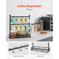 thumbnail image 2 of VEVOR Coffee Mug Holder for Countertop 16 Hooks Cup Rack with Storage Base Organizer, 2 of 9