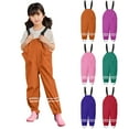 thumbnail image 3 of Suspender Rain Pants Toddler Kids Mud Proof Rain Suspender Trousers Waterproof Rain Pants Rain Suit Kids 4T, 3 of 4