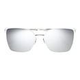 thumbnail image 6 of Classic White Metal Flat Square Frame Sunglasses, 6 of 6