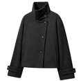 thumbnail image 4 of QTSHPN Jacket For Women Street Style Short Stand Collar Everyday Womens Jacket Black XS, 4 of 4