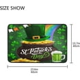 thumbnail image 7 of SKYSONIC St. Patrick's Day Shamrock Door mat Non Slip Floor Door Rug Soft Floor Mat for Kitchen Garden Bedroom Indoor Outdoor Entrance Home Holiday Decoration 23.6" x15.7", 7 of 7