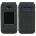 thumbnail image 2 of Case for Cingular Flip 4 (U102AA) / Cricket Debut Flip 2020 (U102AC) Case, Nakedcellphone Protective Hard Cover with Grid Texture - Black Tread, 2 of 10
