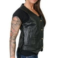 thumbnail image 4 of Hot Leathers VSL1008 Ladies Black 'Ten Pocket' Leather Vest Small, 4 of 4