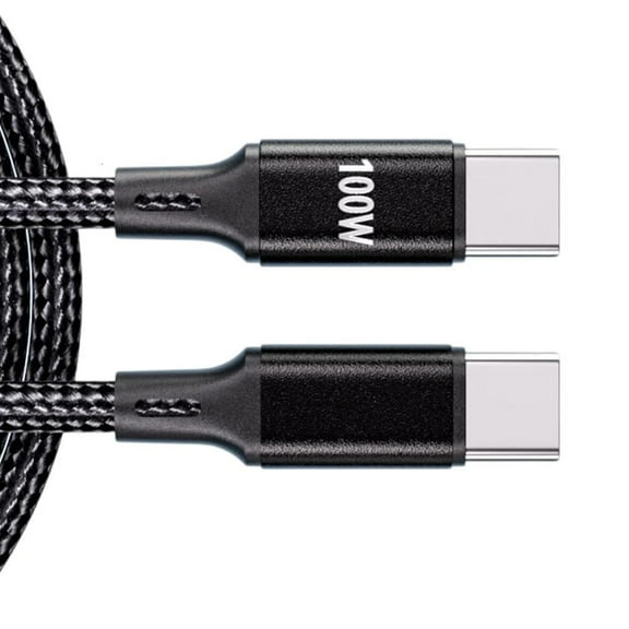 Necvior 100W USB C Charging Cable Type C To Type C Fast Charging Wire Nylon Braided Cord