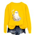 thumbnail image 2 of Womens Vintage Halloween Sweatshirt Crewneck Long Sleeve Pullover with Cute Pumpkin Graphic for Fall Spooky Season, 2 of 4