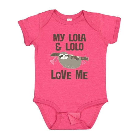 

Inktastic Lola and Lolo Love Me Cute Gift Baby Boy or Baby Girl Bodysuit