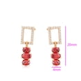 thumbnail image 2 of Aretes Colgantes Fiesta Dama Swarovski y Rubí Oro 14K Lam dorado Unitalla, 2 of 7