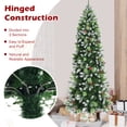 thumbnail image 5 of Patiojoy 7.5ft Evergreen Christmas Tree Hinged Artificial Xmas Tree w/ Snow Sprayed Branch Tips & Red Berry Clusters, 5 of 10
