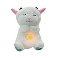 thumbnail image 1 of XIAOLE - Máquina de sonido para bebé con forma de cordero que respira, peluche de cordero que respira con movimiento rítmico, luces personalizables, música y temporizadores, juguete musical de oveja, 1 of 6