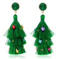 thumbnail image 1 of Pendientes Colgantes Navideños Me&Hz con Cascabel y Borla Verde, 1 of 7