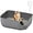 GRAY-8.8'High, variant on imerelez Jumbo Cat Litter Box, 21.8"L x 16.1"W x 8.8"H, High Wall Litter Box, Multiple Cat Litter Box, , Extra Large Kitty Litter Boxes
