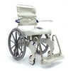 Invacare Aquatec Ocean Ergo Rolling Shower and Commode Wheelchair - Includes Chair, Collection Pan, Lid, Pan Support Guide Rail, and 24" Self Propel Wheels - OCEANERGOSP