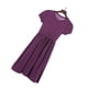 thumbnail image 3 of Jumpingount Vestido de color sólido de manga corta con cuello plisado de Elenxs Gril conjuntos de ropa Púrpura 100cm Jumpingount  AP002630-11, 3 of 6