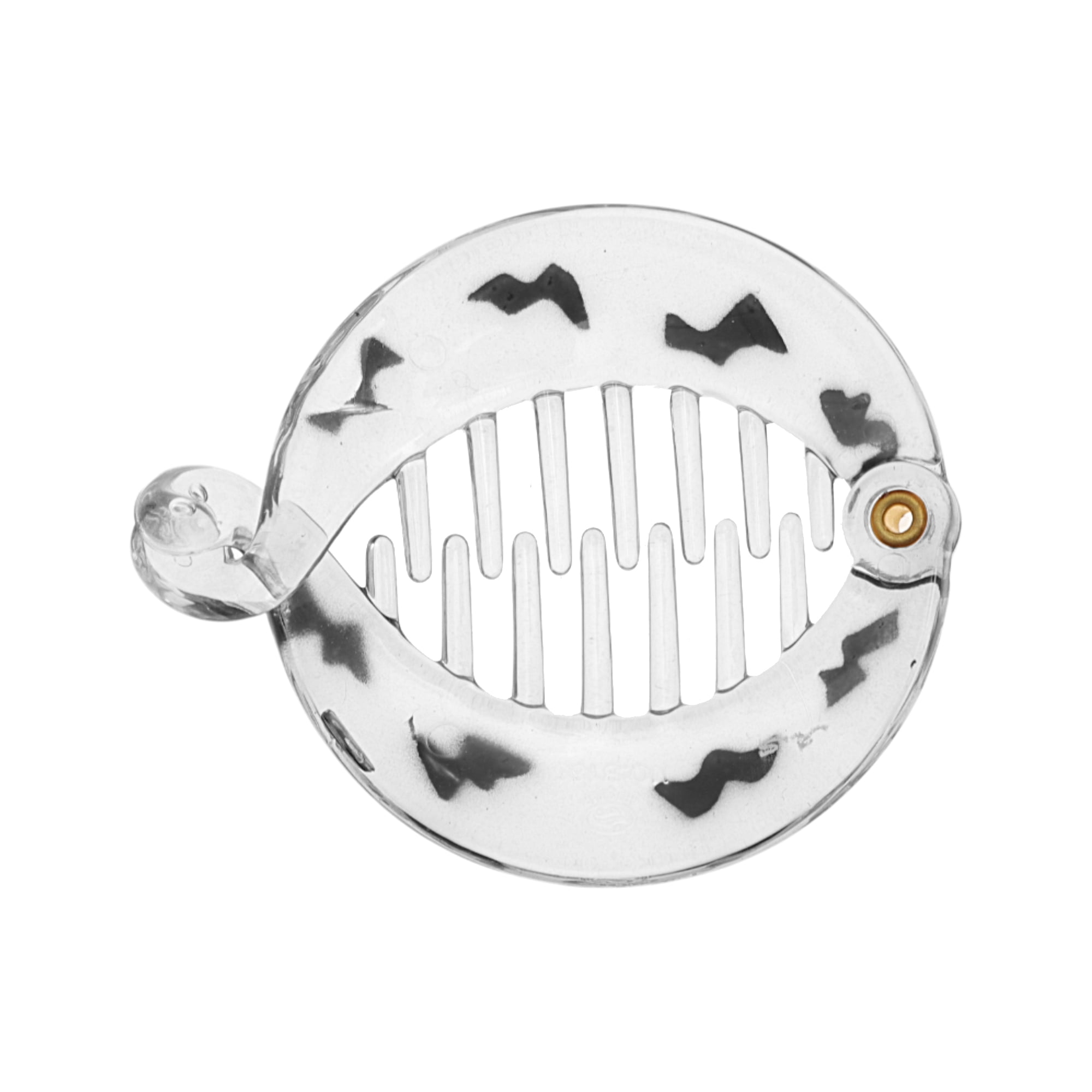 Unique Bargains Elegant Round Fish Shape Hair Clips Clear