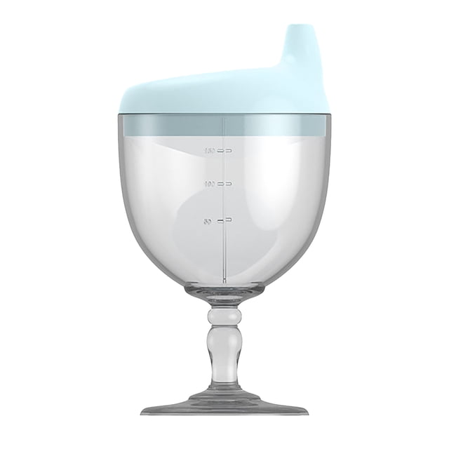 FLhrweasw Baby Goblet No Spill Baby Sippy Cup Copa Vino para Baby Kid Party (Azul)