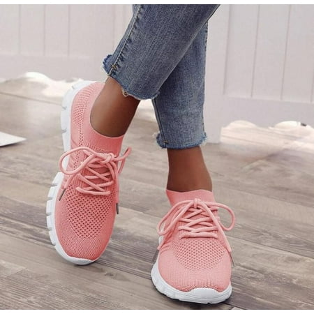 Womens Golf Shoes Lace Up Sport Loafers Women Shoes Runing Breathable Non Slip Shoes for Women Sneakers