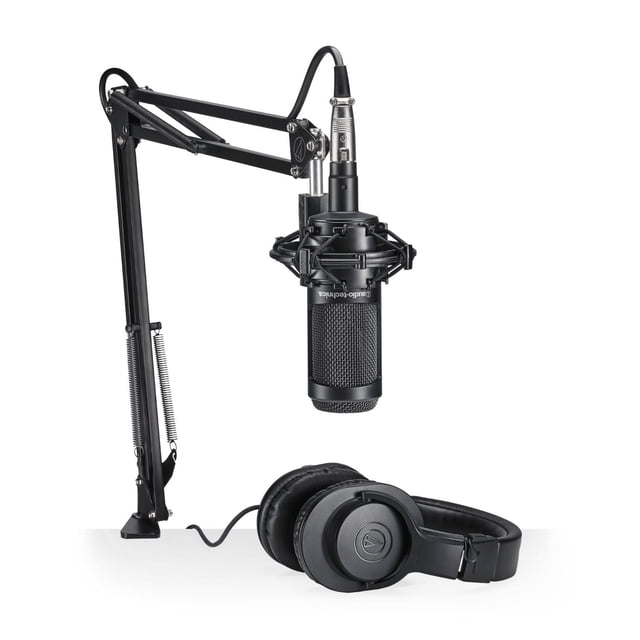 Paquete de Micrófono Vocal AUDIO TECHNICA AT2035PK con Brazo y Audífonos ATH-M20x
