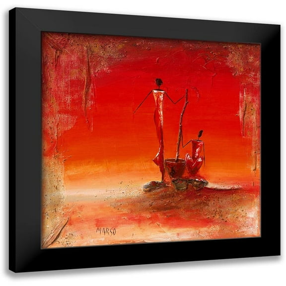 Marso 12x12 Black Modern Framed Museum Art Print Titled - Le mil