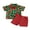 Green, variant on Toddler Baby Boy Summer Outfits Watermelon Pattern Button Down Turn Down Collar Short Sleeve Shirt with Shorts 2 Pcs Set 6 12 18 24 Months 3 4 Years