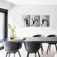 thumbnail image 6 of Black and white Canvas Wall Art for living room bathroom and bedroom kitchen wall decor artwork Canvas Prints play basketball sport painting 12" x 16"3 Piece Modern framed office Home decorations, 6 of 6